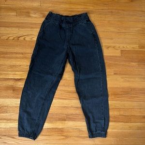 Black denim Joggers
